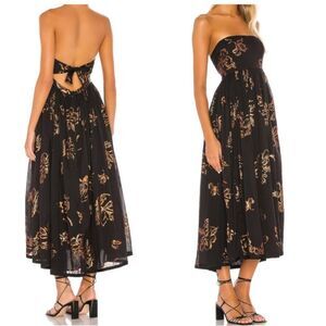 FREE PEOPLE NEW Baja Babe Strapless Midi Dress